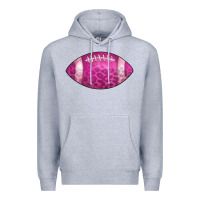 Heather Grey american football pink Premium Hoodie - CowCowDesign