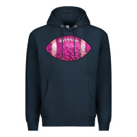 Navy american football pink Premium Hoodie - CowCowDesign