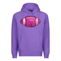 Purple american football pink Premium Hoodie - CowCowDesign