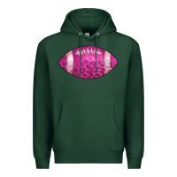 Sports Green american football pink Premium Hoodie - CowCowDesign