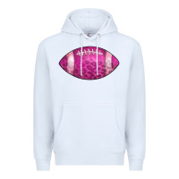 White american football pink Premium Hoodie - CowCowDesign