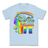 Dusty Blue Lgbtq İ'm Cool With İt Classic Tee - BundleAndBundleShop