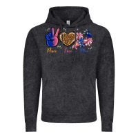 Vintage Black Peace Love Cheer Vintage Hoodie - BundleAndBundleShop