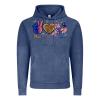 Vintage Denim Peace Love Cheer Vintage Hoodie - BundleAndBundleShop