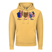 Vintage Mustard Peace Love Cheer Vintage Hoodie - BundleAndBundleShop