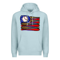 Blue Mist leopard baseball flag3 Premium Hoodie - JahusDesignShop