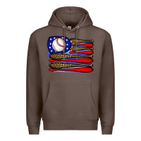 Coffee leopard baseball flag3 Premium Hoodie - JahusDesignShop