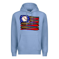 Colony Blue leopard baseball flag3 Premium Hoodie - JahusDesignShop