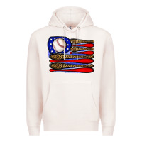 Pale Pink leopard baseball flag3 Premium Hoodie - JahusDesignShop