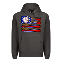 Smoke leopard baseball flag3 Premium Hoodie - JahusDesignShop