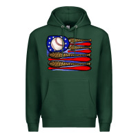 Sports Green leopard baseball flag3 Premium Hoodie - JahusDesignShop