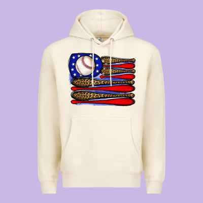 Leopard Baseball Flag3 Premium Hoodie Designed By Jahusdesignshop