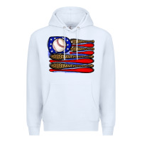 White leopard baseball flag3 Premium Hoodie - JahusDesignShop
