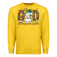 Lemon with god all things are possible with snowman bbs Premium Sweatshirt - BundleAndBundleShop