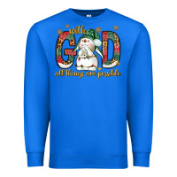 True Royal with god all things are possible with snowman bbs Premium Sweatshirt - BundleAndBundleShop