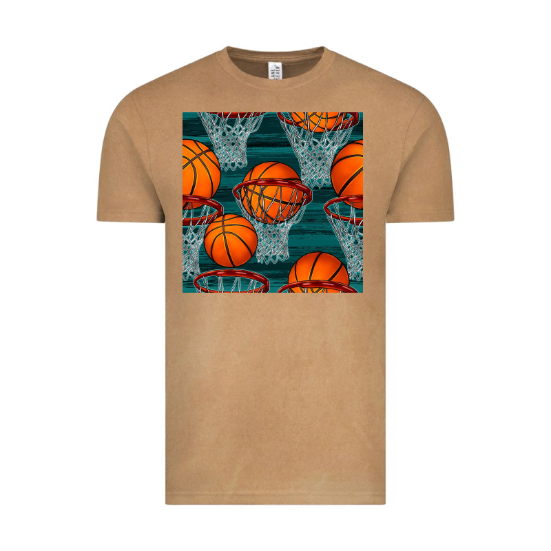 Basketball Hoop Seamless Pattern Vintage Tee by BundleAndBundleShop | Teevron