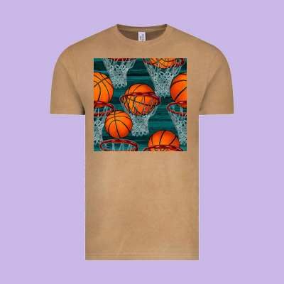 Basketball Hoop Seamless Pattern Vintage Tee Designed By Bundleandbundleshop