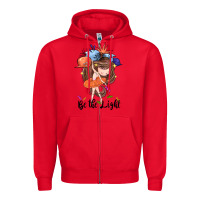 Red Be the light Zipper Hoodie - CowGirlArtShop