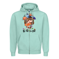 Seafoam Be the light Zipper Hoodie - CowGirlArtShop
