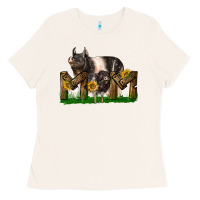 Bone Western Mom With Hampshire Pig And Baby Pig Ladies Tee - LillyAllenDesigns