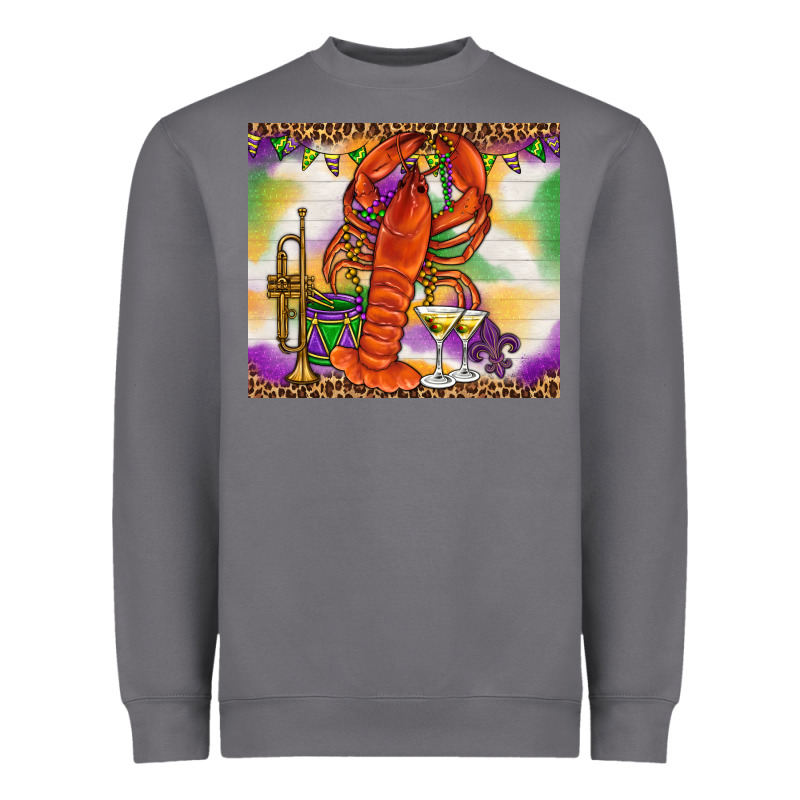 Mardi Gras Crawfish Heavyweight Sweatshirt by NancyCooperArtShop | Teevron