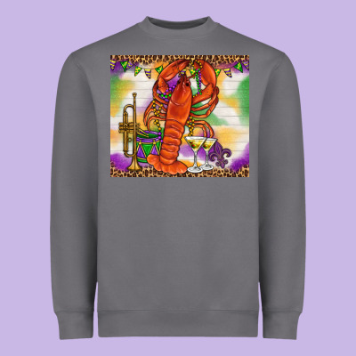 Mardi Gras Crawfish Heavyweight Sweatshirt Designed By Nancycooperartshop