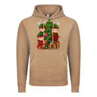 Vintage Coffee Mimi Elf, Mama Elf, Child Elf Christmas Vintage Hoodie - BundleAndBundleShop