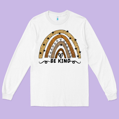 Be Kind Rainbow Long Sleeve Tee Designed By Bettercallsaul