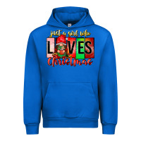 Cobalt just a girl who loves christmas Urban Hoodie - CowhideDigitalArt
