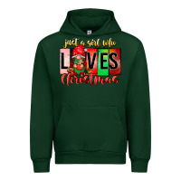 Forest Green just a girl who loves christmas Urban Hoodie - CowhideDigitalArt