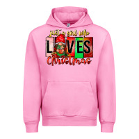 Fuchsia Pink just a girl who loves christmas Urban Hoodie - CowhideDigitalArt