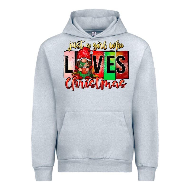 Just A Girl Who Loves Christmas Urban Hoodie by CowhideDigitalArt | Teevron