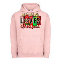 Pigment Salmon just a girl who loves christmas Urban Hoodie - CowhideDigitalArt