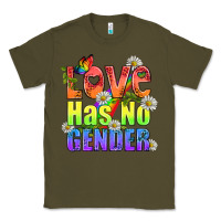 Army Green Love Has No Gender Pride Lgbtq Classic Tee - BundleAndBundleShop