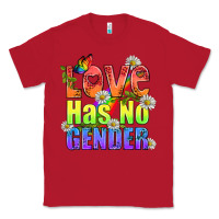 Red Love Has No Gender Pride Lgbtq Classic Tee - BundleAndBundleShop