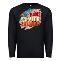 Black Weird moms build character Mother's Day Premium Sweatshirt - FaDigitalArtStudio