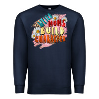 Navy Weird moms build character Mother's Day Premium Sweatshirt - FaDigitalArtStudio