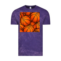 Cloud Purple basketball seamless pattern Vintage Tee - BundleAndBundleShop