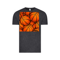Vintage Black basketball seamless pattern Vintage Tee - BundleAndBundleShop