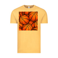Vintage Mustard basketball seamless pattern Vintage Tee - BundleAndBundleShop