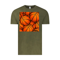 Vintage Olive basketball seamless pattern Vintage Tee - BundleAndBundleShop