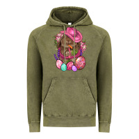 Vintage Olive Cowboy Rabbit Easter Vintage Hoodie - BundleAndBundleShop