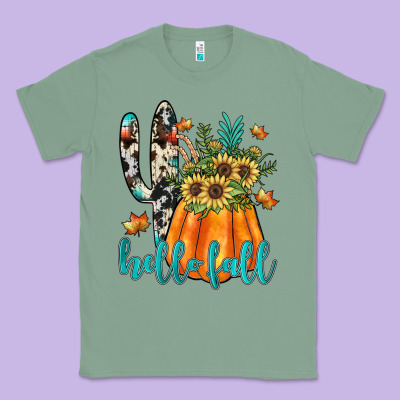 Hello Fall Classic Tee Designed By Jahusdesignshop