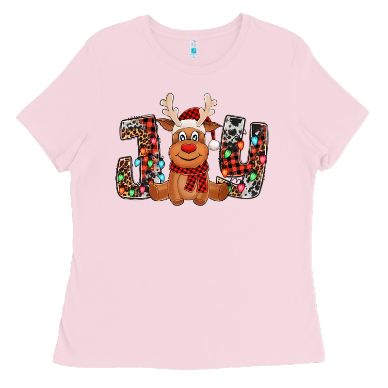 Joy Christmas Reindeer Ladies Tee by Jasminsmagicworld | Teevron