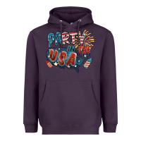Plum Party in the USA Heavyweight Hoodie - FaDigitalArtStudio