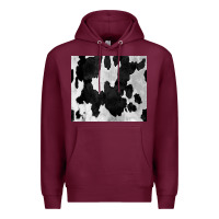 Burgundy Black White Cowhide Tumbler Premium Hoodie - CowCowDesign