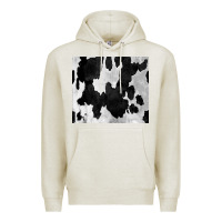 Oatmeal Heather Black White Cowhide Tumbler Premium Hoodie - CowCowDesign