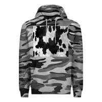 Slate Camo Black White Cowhide Tumbler Premium Hoodie - CowCowDesign