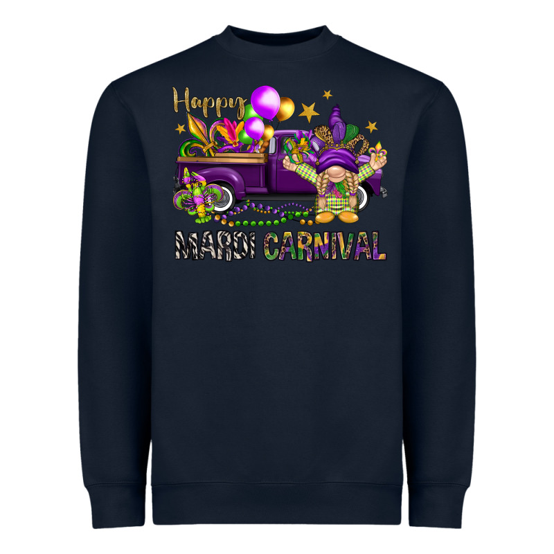 Happy Mardi Carnival With Truck Heavyweight Sweatshirt by NancyCooperArtShop | Teevron