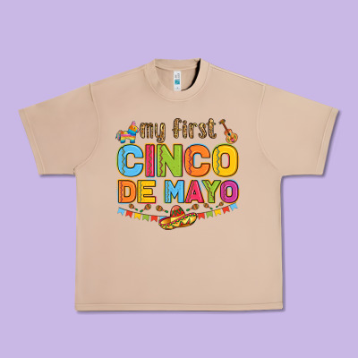 My First Cinco De Mayo Urban Heavy Tee Designed By Lillyallendesigns